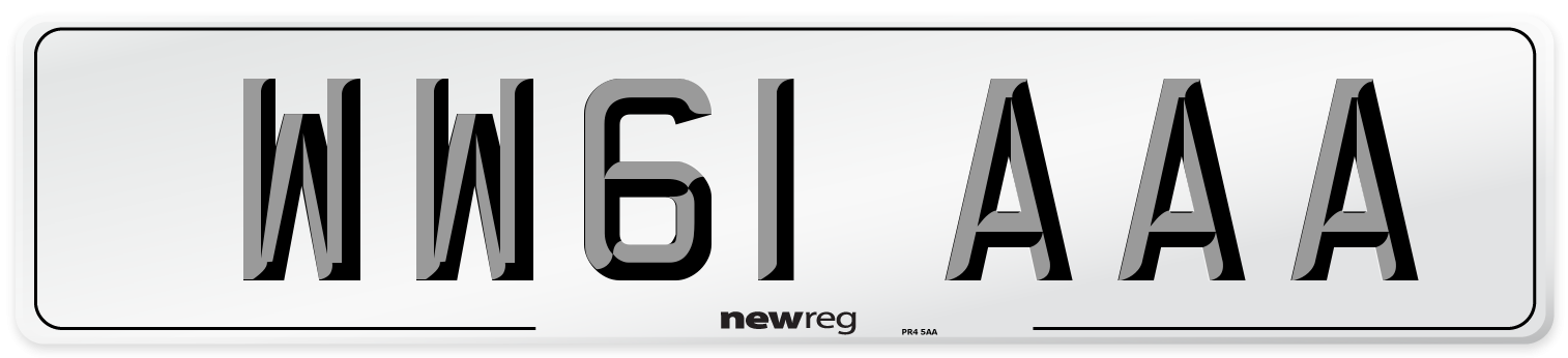 WW61 AAA Number Plate from New Reg
